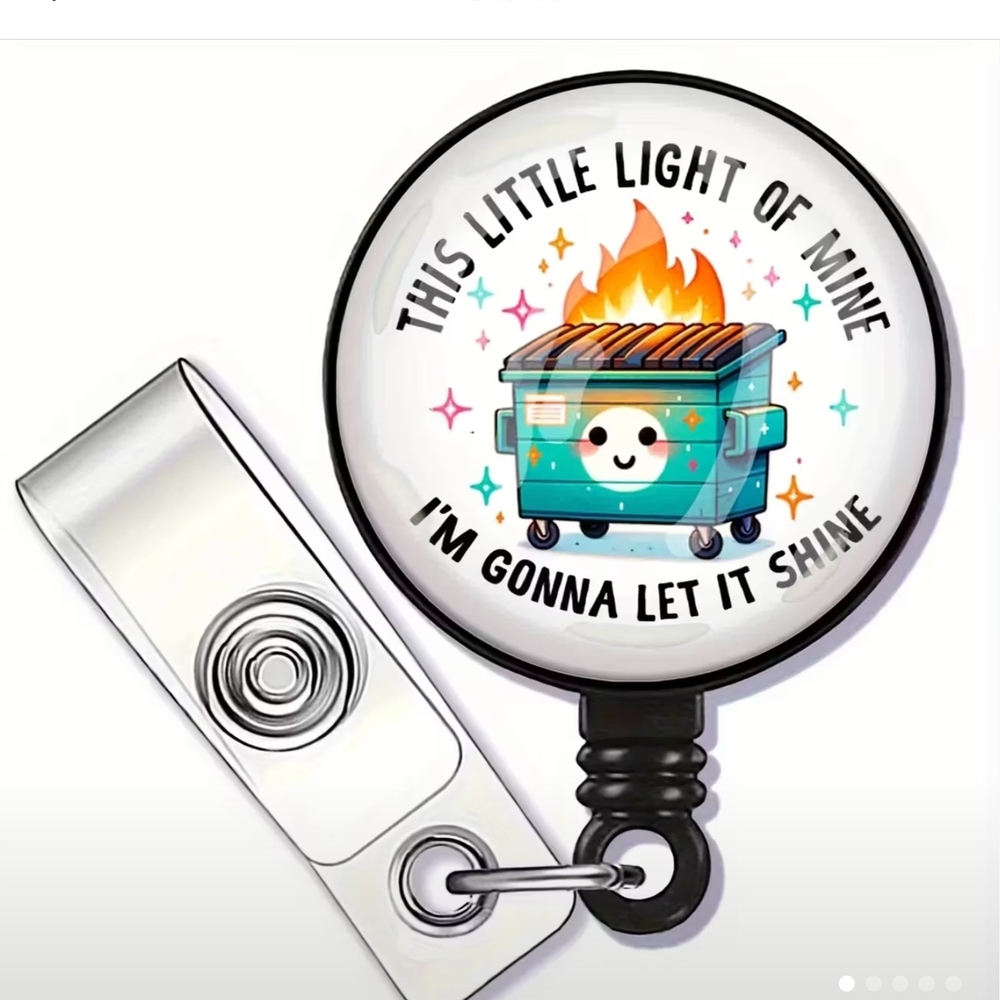Badge Reel - Dumpster Fire - Funny Work Accessory